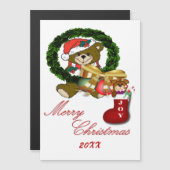 サンタソッククリスマス磁気カード (正面/裏面)