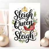 サンタソリの女王様 クリスマスのユーモア シーズンカード
