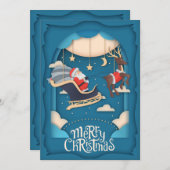 サンタソリ紙カットアウト シーズンカード (正面/裏面)