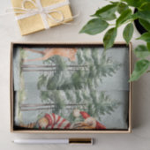 サンタタイガーと鹿の松クリスマス 薄葉紙 (ギフト)