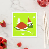 サンタタートルクリスマス紙パーティーナプキンス スタンダードカクテルナプキン (インサイチュ)