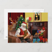 サンタダックスシュント(b/r) シーズンポストカード (正面/裏面)