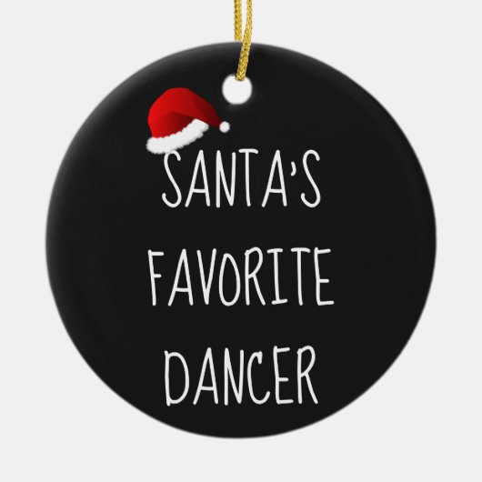 サンタダンお気に入りのサ |クリスマスダンス セラミックオーナメント (正面)