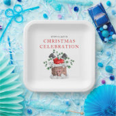 サンタチおもしろいムニークリスマスパーティー ペーパープレート (パーティー)