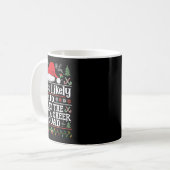 サンタチアリーディング部を率いよう 面白いクリスマスの応援 コーヒーマグカップ (正面左)