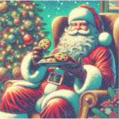 サンタチョコレートチップクッキー |ヴィンテージクリスマス シール (正面)