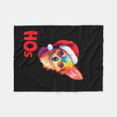 サンタチワホアドッグこの家にいくつかのホスがある フリースブランケット (正面(横))