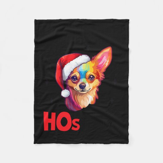 サンタチワホアドッグこの家にいくつかのホスがある フリースブランケット (正面)