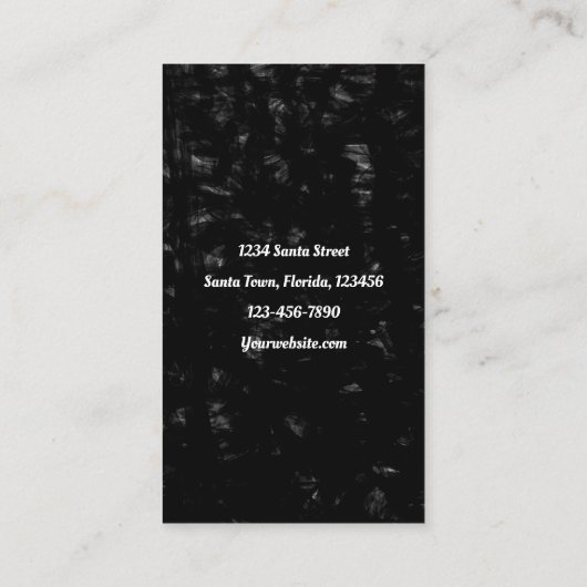 サンタチワホアドッグレッドおもしろいカワイホリデーペット 名刺 (裏面)