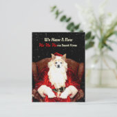 サンタチワホアドッグレッド新おもしろいしいアドレス移動 ポストカード (スタンド正面)