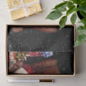 サンタチワワドドッグレッドクリスおもしろいマスホリデー 薄葉紙 (ギフト)