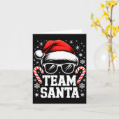 サンタチームTシャツ 大人 子供 クリスマス サンタチーム カード (黄色い花)