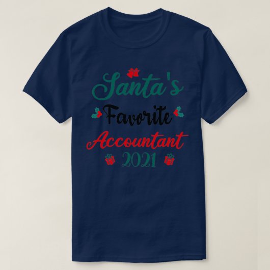 サンタックス27お気に入りのs会計士2021クリスマスおもしろい tシャツ (デザイン正面)