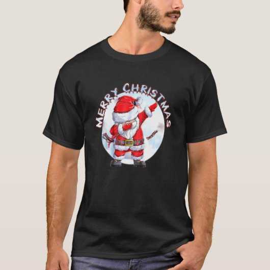 サンタツリースノーマンガイDabダビング移動メリーChr Tシャツ (正面)