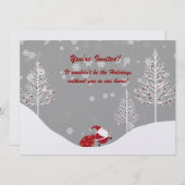 サンタツリーズウィンターシーンホリデーパーティー招待状 招待状 (正面/裏面)