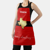 サンタテキサス州ベルトバックルクリスマス エプロン (インサイチュ)