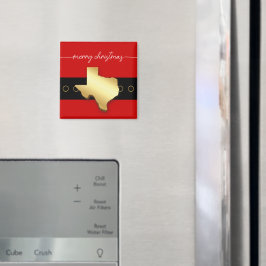 サンタテキサス州ベルトバックルクリスマス マグネット