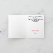 サンタテディベアと聴診器のクリスマスカード カード (内部)