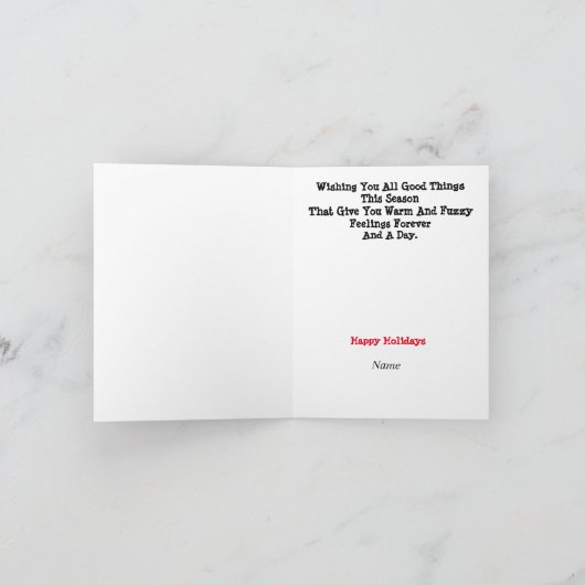 サンタテディーベアと聴診器のクリスマスカード カード (内部)