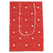 サンタテディ赤と白スターズメリークリスマス ミディアムペーパーバッグ (裏面)