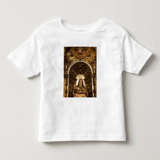 サンタテレサを表現した宗教美術 トドラーTシャツ (正面)