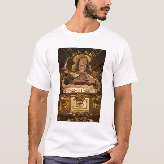 サンタテレサを表現した宗教芸術 Tシャツ (正面)