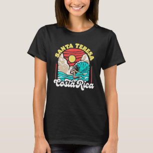 サンタテレサコスタリカ波カールチューブレトロ80s B Tシャツ