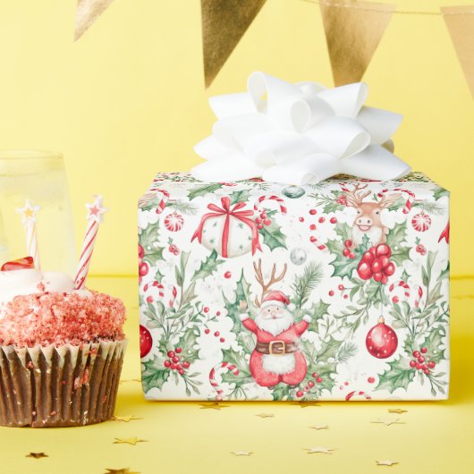 サンタディアボードブルズホリークリスマスラッピング紙 ラッピングペーパー (誕生日パーティー)