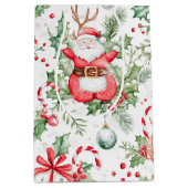 サンタディアボードブルズホリークリスマス ミディアムペーパーバッグ (正面)