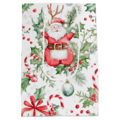 サンタディアボードブルズホリークリスマス ミディアムペーパーバッグ (裏面)