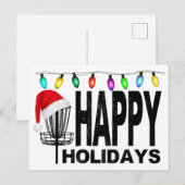 サンタディスクゴルフバスケットクリスマスカード インビテーションポストカード (正面/裏面)