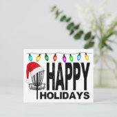 サンタディスクゴルフバスケットクリスマスカード インビテーションポストカード (スタンド正面)