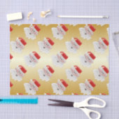 サンタデザインクリスマス 薄葉紙 (クラフト)