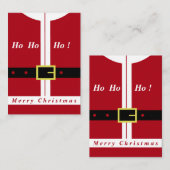 サンタデザイン付きメリークリスマスカーおもしろいド ノートカード (正面/裏面)