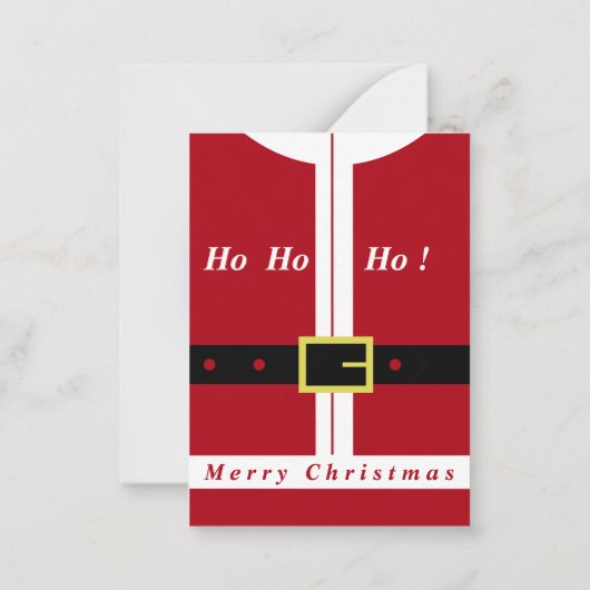 サンタデザイン付きメリークリスマスカーおもしろいド ノートカード (裏面)