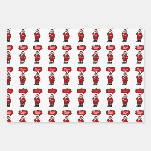 サンタデザイン ラッピングペーパーシート (正面)