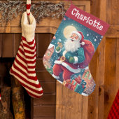 サンタデリバリプレゼント | キッズ名 スモールクリスマスストッキング