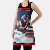 サンタデリバリーアームロードの書籍ポスター エプロン (インサイチュ)