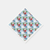 サンタデリバリークリスマスパターン スタンダードカクテルナプキン (角)