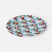 サンタデリバリークリスマスパターン ペーパープレート (アングル)
