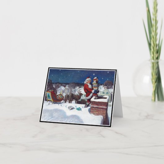 サンタデリバリーブックスホリデーカード サンキューカード (正面)