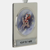 サンタデリバーオーナメント シルバープレートバナーオーナメント (右)