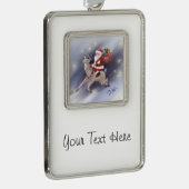 サンタデリバーオーナメント シルバープレートフレームオーナメント (右)