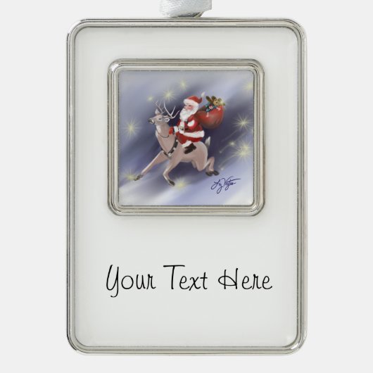 サンタデリバーオーナメント シルバープレートフレームオーナメント (正面)