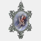 サンタデリバーオーナメント スノーフレークピューターオーナメント (左)