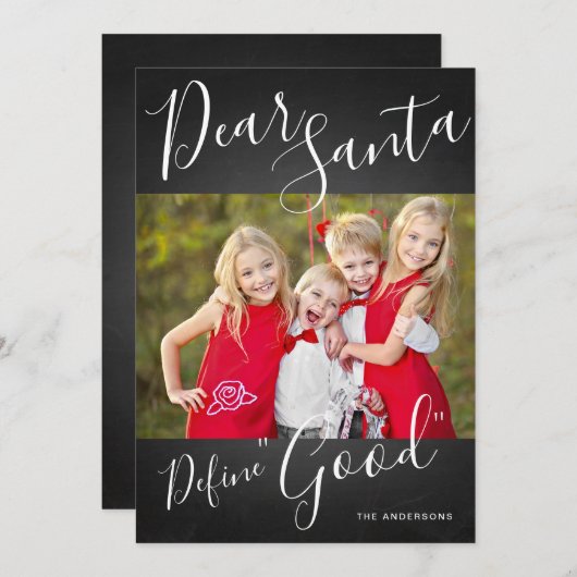 サンタデ親愛ィニー賞 – おもしろいのクリスマス写真 シーズンカード (正面/裏面)