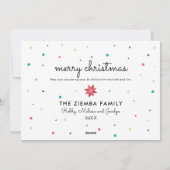 サンタデ親愛ィーニングの素敵なフォトクリおもしろいスマス シーズンカード (裏面)