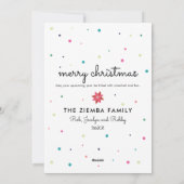 サンタデ親愛ィーニングの素敵なフォトクリおもしろいスマス シーズンカード (裏面)