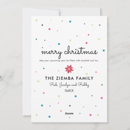 サンタデ親愛ィーニングの素敵なフォトクリおもしろいスマス シーズンカード (裏面)