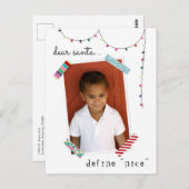 サンタデ親愛ィーニースフォトホリデー/クリスマス ポストカード (正面/裏面)